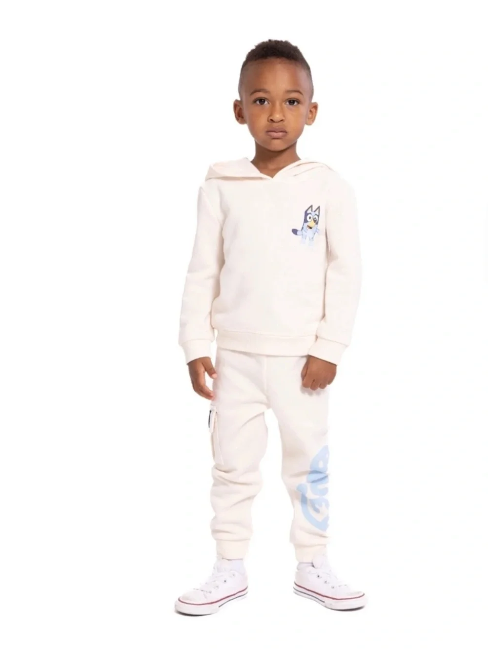 Bluey Toddler Boys' Front Back Graphic Hoodie and Cargo Jogger Pants Set, 2-Piec